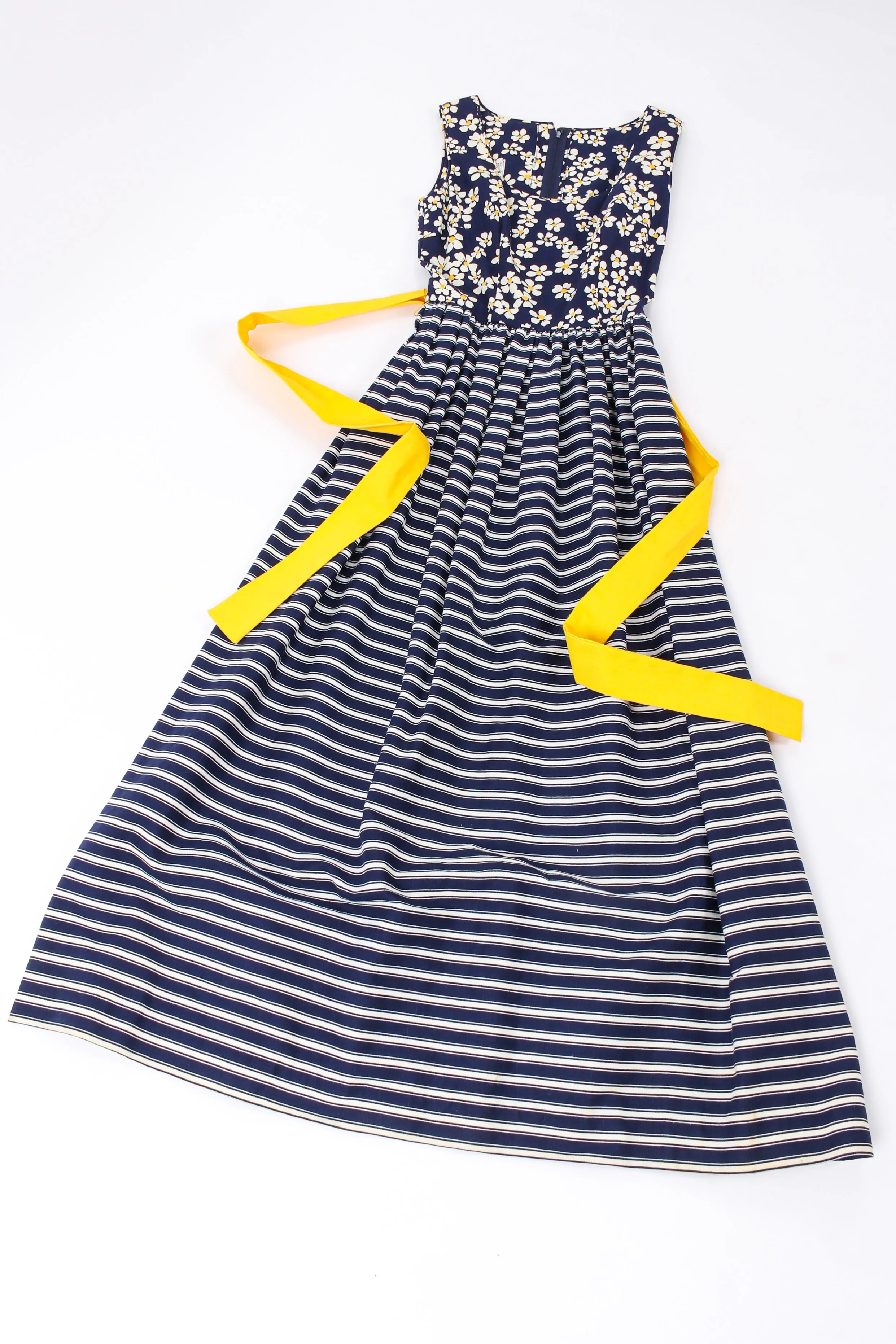 Nautical Stripes & Daisies Dress