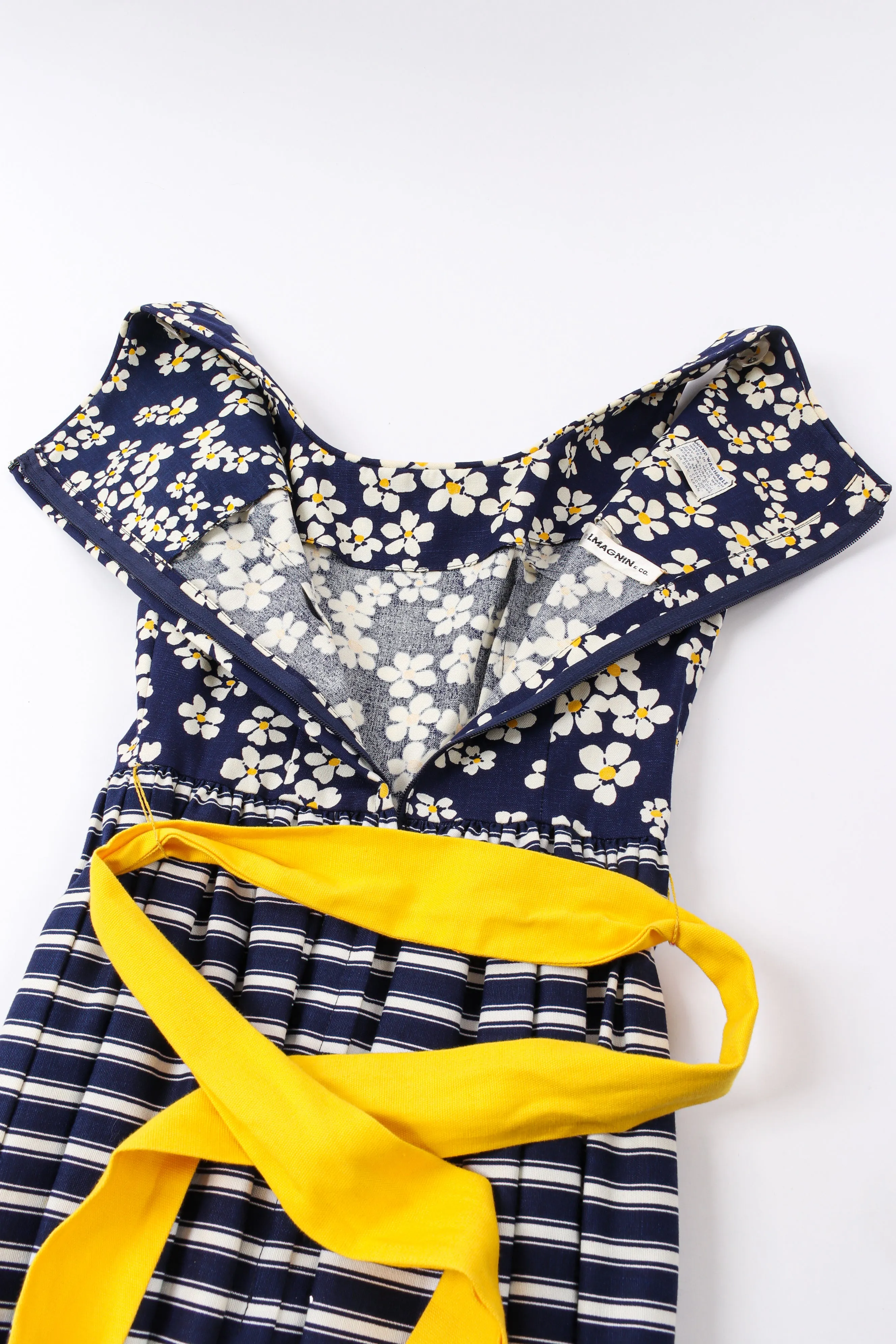Nautical Stripes & Daisies Dress