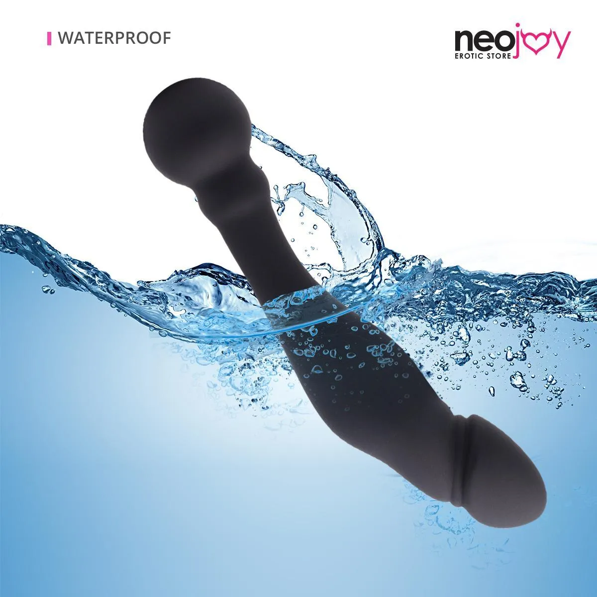Neojoy - Anal Dildo Silicone - Black - 18cm - 7.1 inch