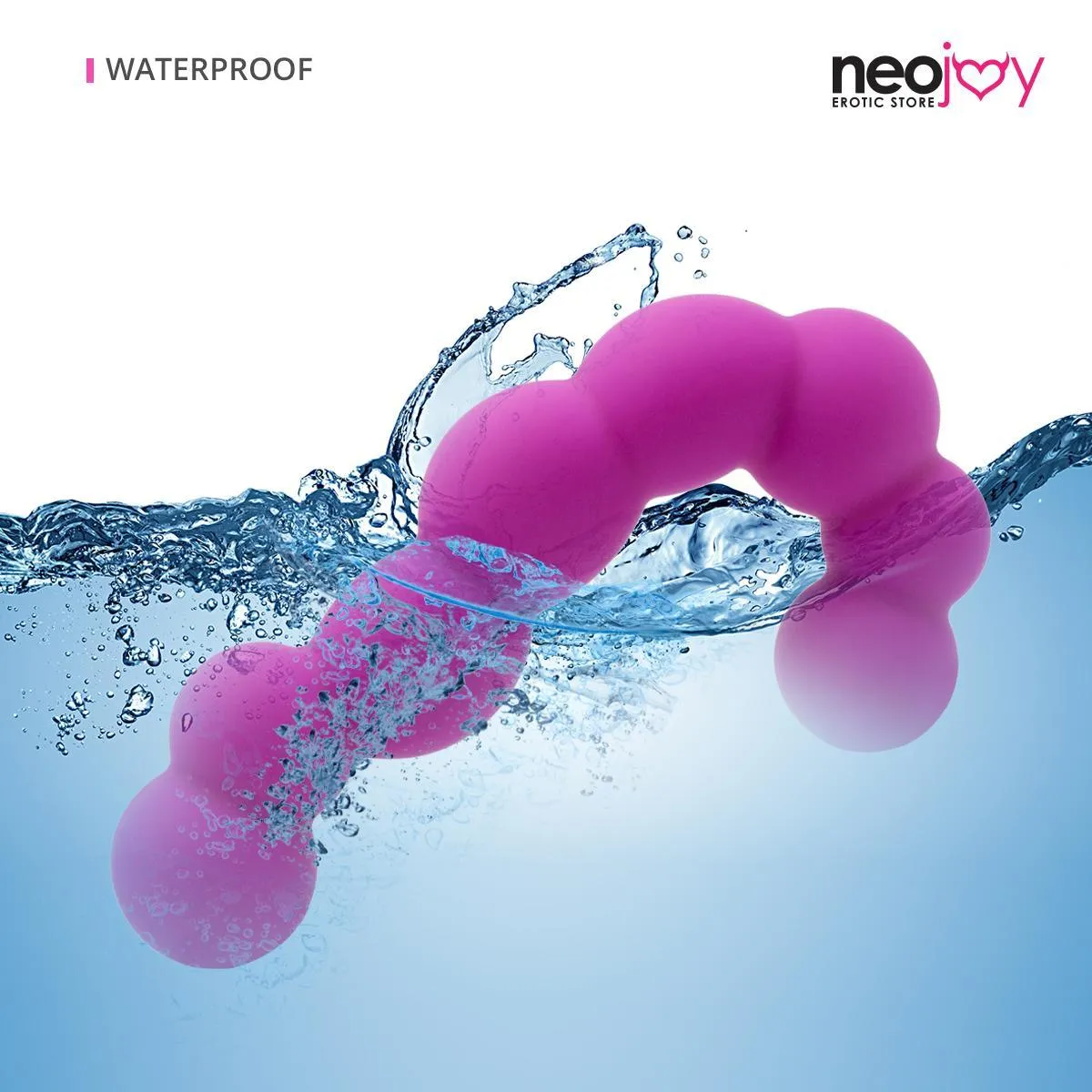 Neojoy Bumpy Ride Beaded Dildo Silicone Pink - 4.5 inch - 11.6cm