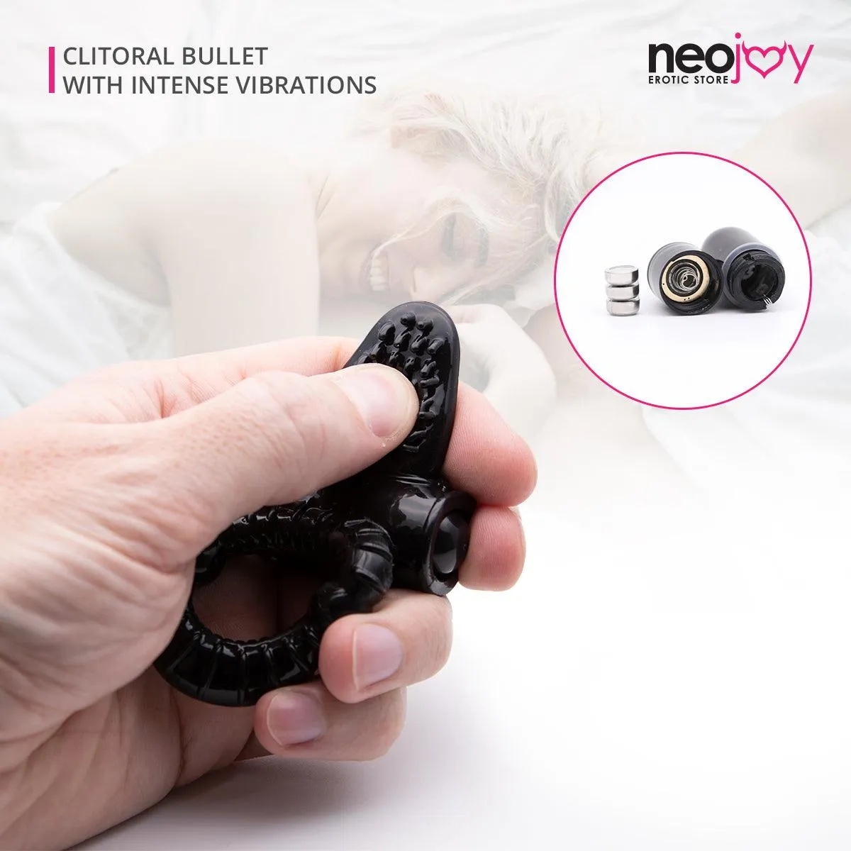 Neojoy Clitoral Bliss Ring Jelly Cock Ring Erection Enhancer - Clitoral Bullet