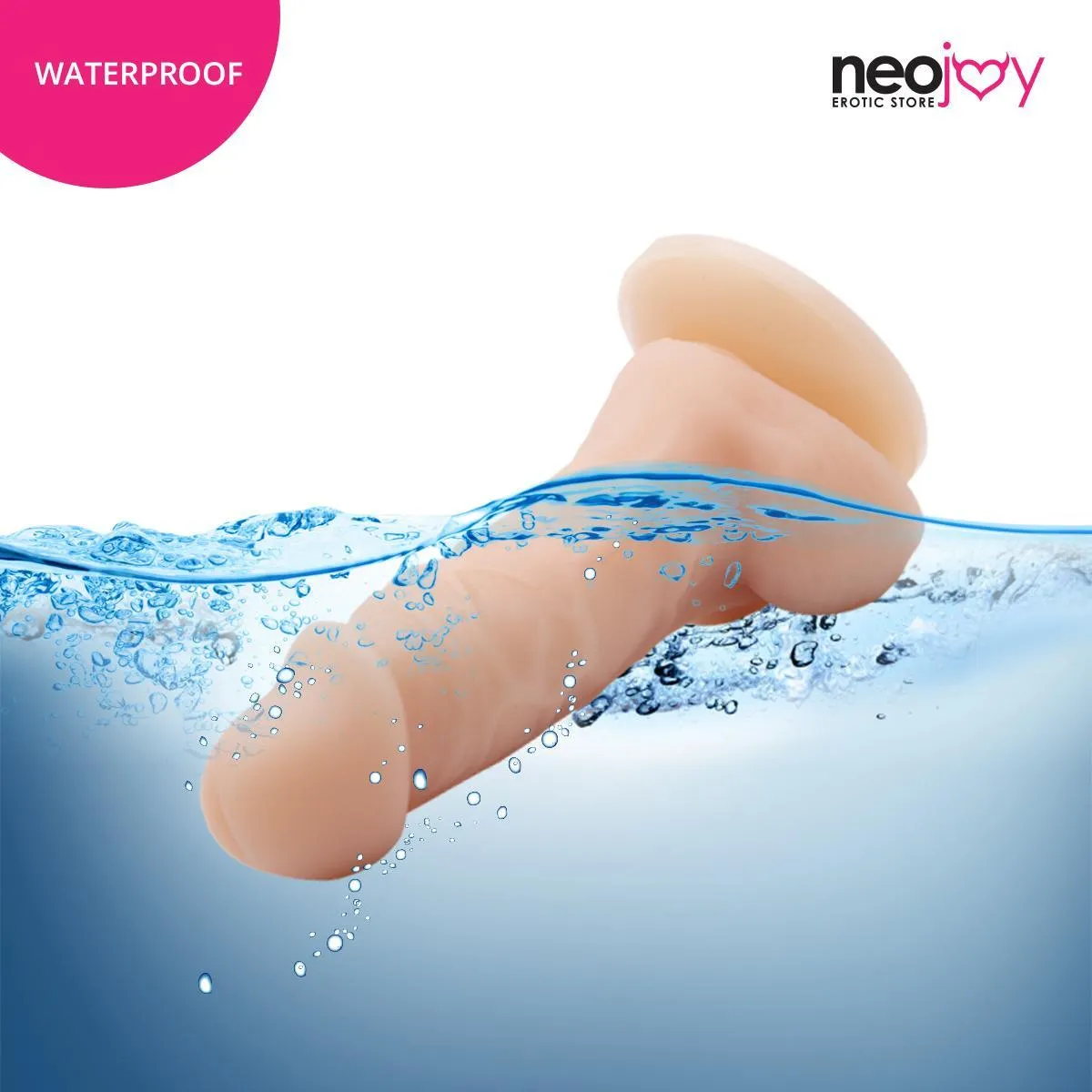 Neojoy Curvy Lover Suction Cup Dildo With Strap-On - 4" Dong Harness Sex Toy