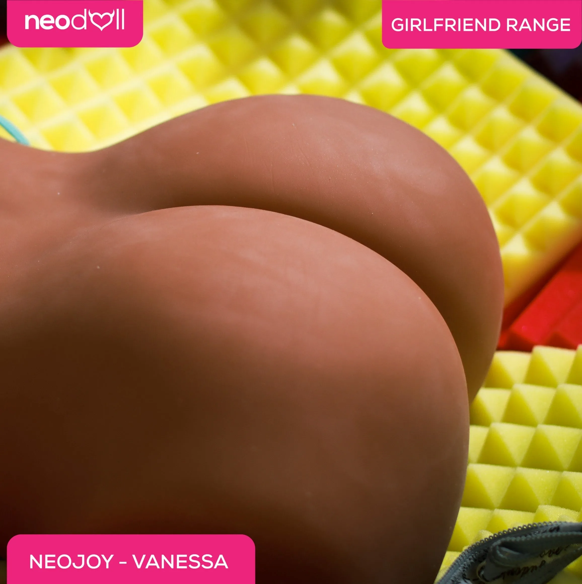 Neojoy Easy Torso With Girlfriend Vanessa Head - Realistic Sex Doll Torso With Head Connector - Tan - 17kg