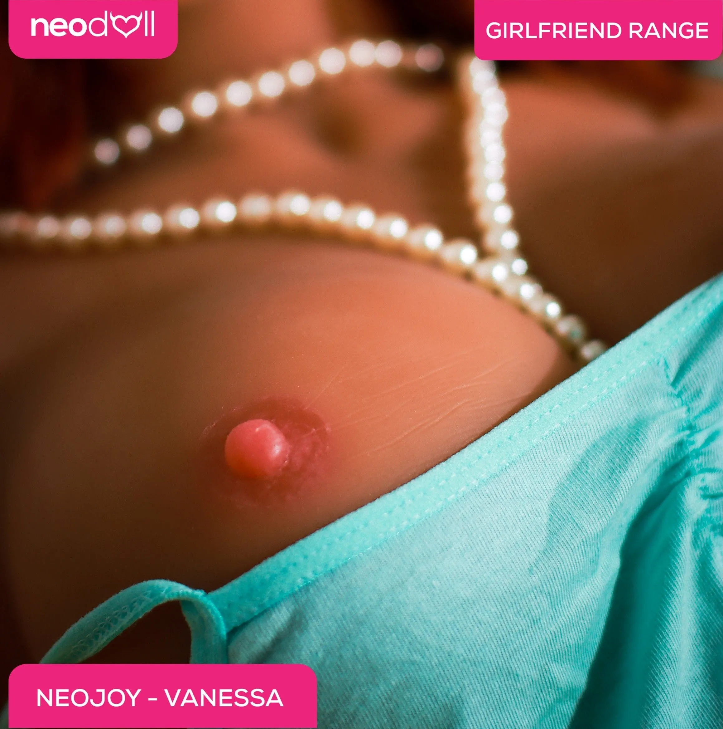 Neojoy Easy Torso With Girlfriend Vanessa Head - Realistic Sex Doll Torso With Head Connector - Tan - 17kg