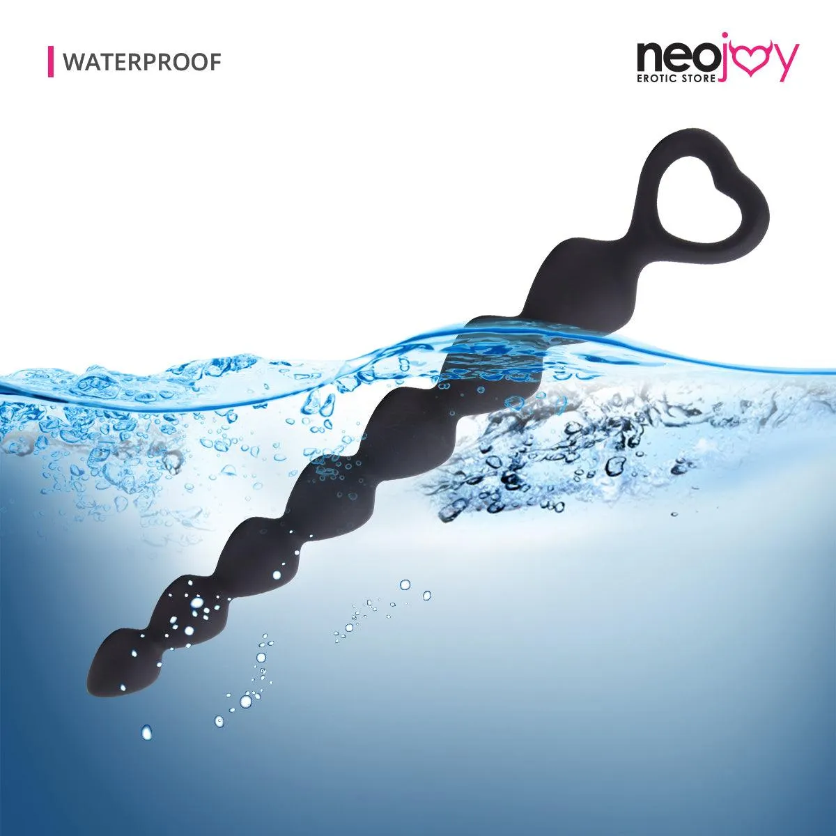 Neojoy Silicone Anal Beads Small-18cm-Black
