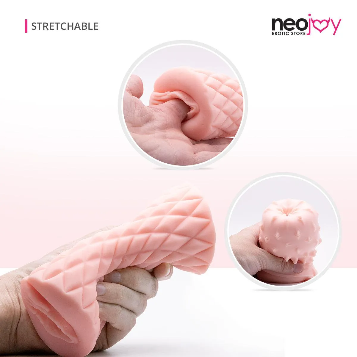 Neojoy Smart Waist Masturbator TPE Realistic Vagina & Ass - Flesh