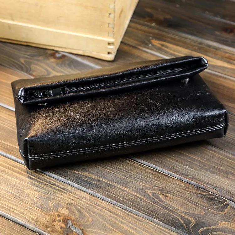 new men's and women's handbags, men's bags, large-capacity clutch bags, soft leather casual bags, Korean version in stock.