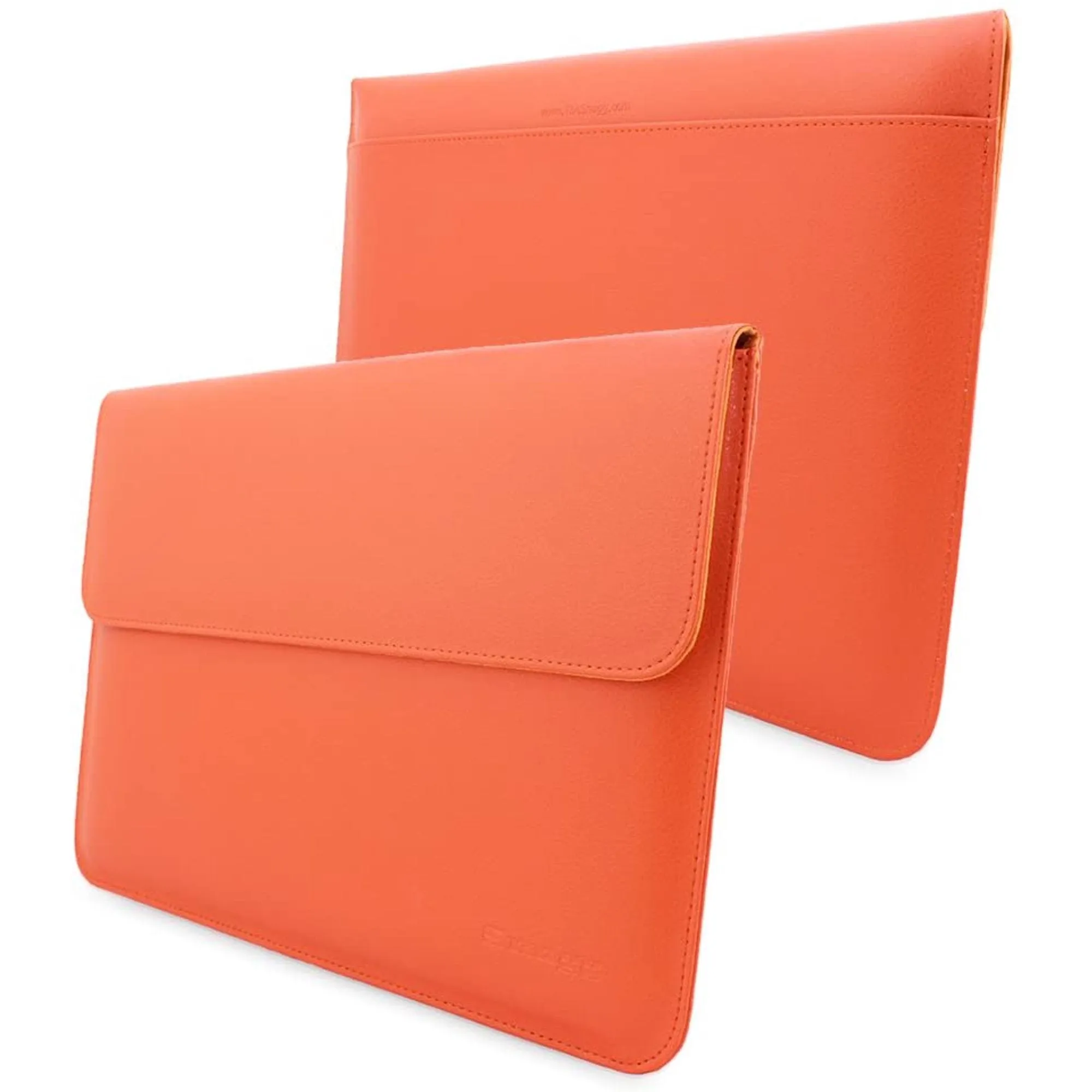 New Snugg 13 Inch Orange Leather Sleeve Case For Macbook Air & Macbook Pro