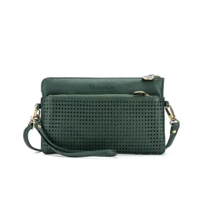 Nina Crossbody Clutch - Deep Green