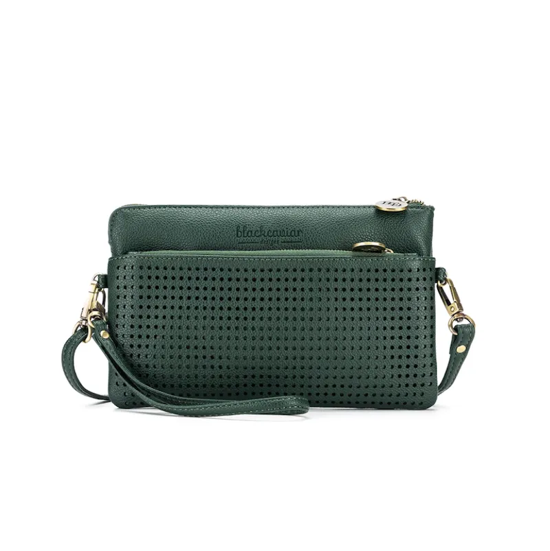 Nina Crossbody Clutch - Deep Green