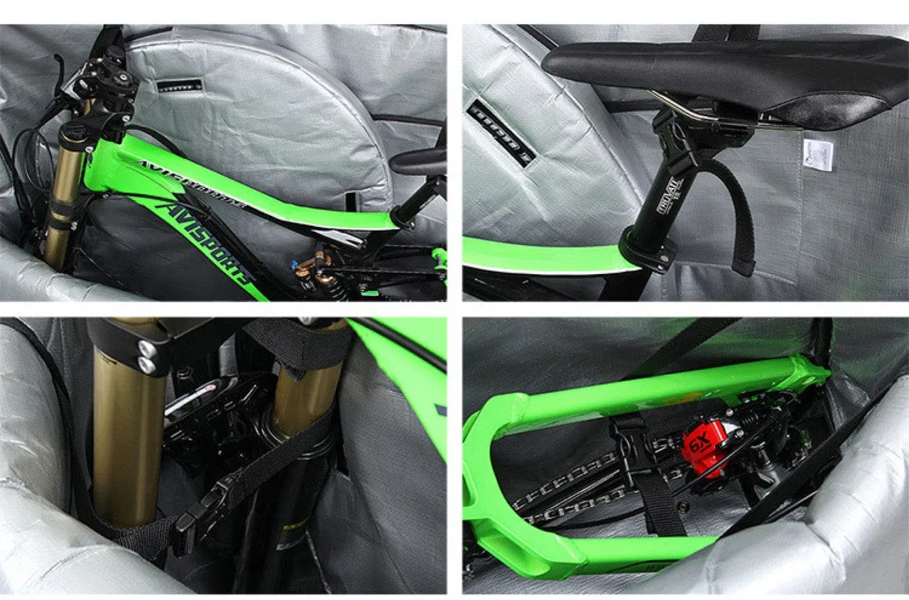 NOOYAH - SPORTACE Bike Plane Travel Soft Shell Case Bag Mountain BMX Tourer Road Bike - BK0088 125cm x 80cm - Black (ONLINE ONLY)