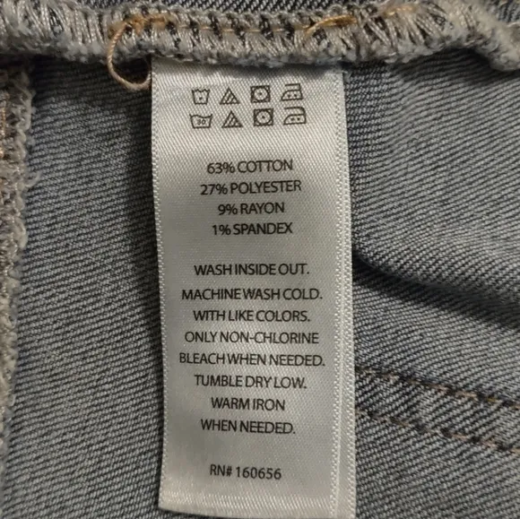 NWT Happily Grey Jeans Pencil Skirt, front split, size 13/30