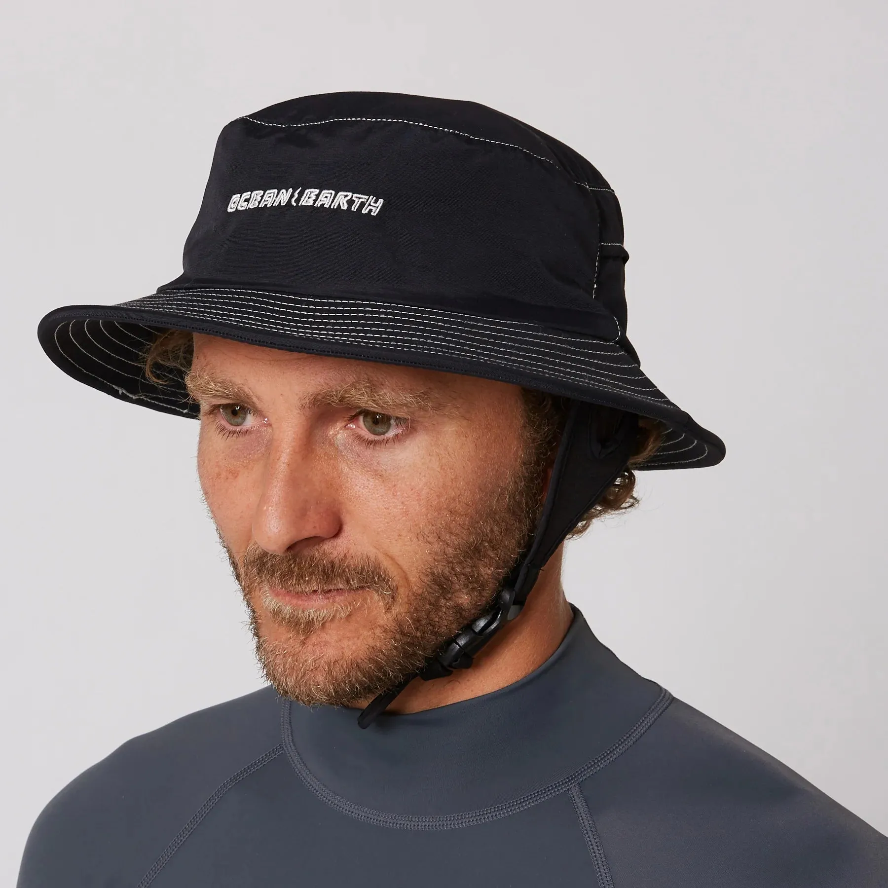 Ocean & Earth G-Land Soft Peak Surf Hat - Black