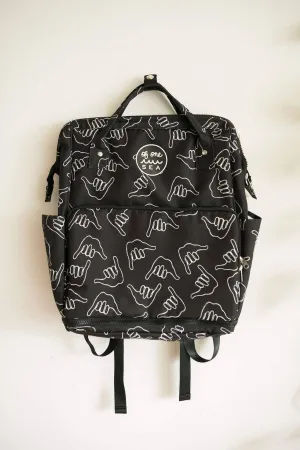 OF ONE SEA NO SAND BACKPACK - BLACK SHAKA
