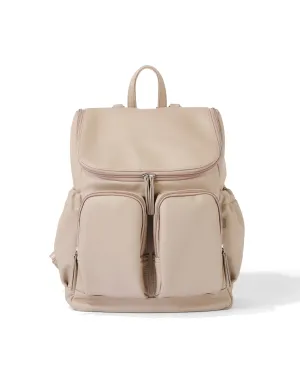 OiOi - Signature Nappy Backpack - Oat Dimple Vegan Leather