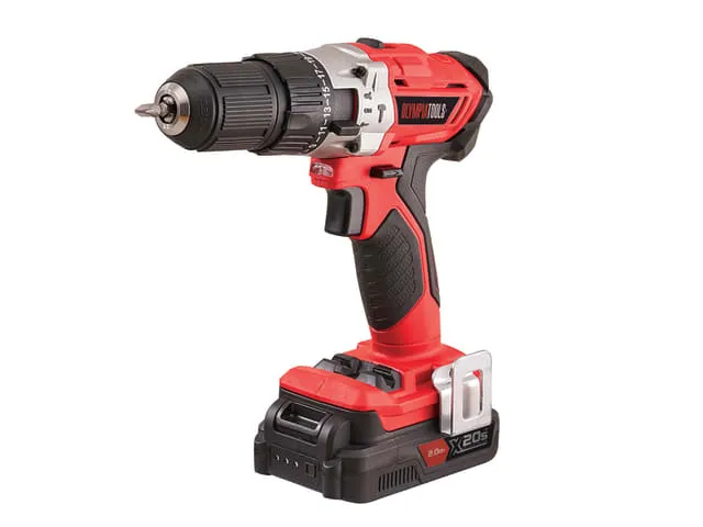 Olympia Tools® Cordless Combi Drill 20V 2 x 2.0Ah Li-ion