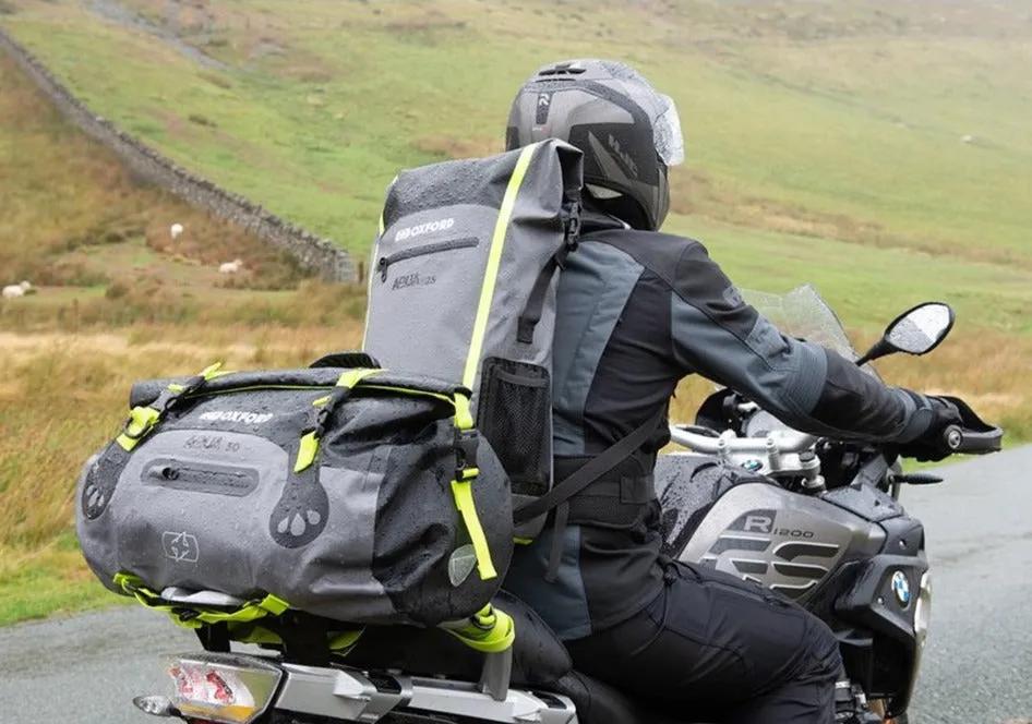 Oxford Aqua T-30 Roll Bag Black Fluo