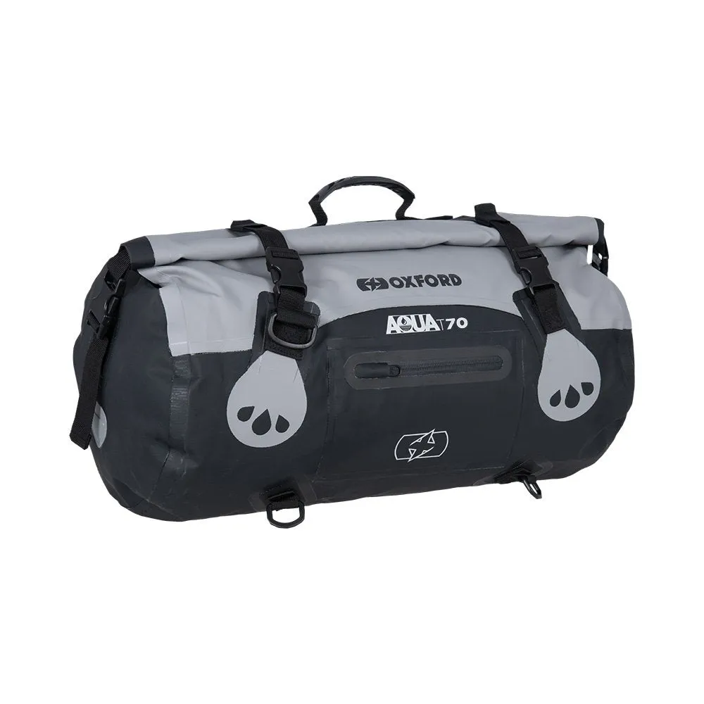 Oxford Aqua T-70 Roll Bag- Grey/Black