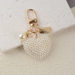 Pearl Heart Bag Charm/Keychain
