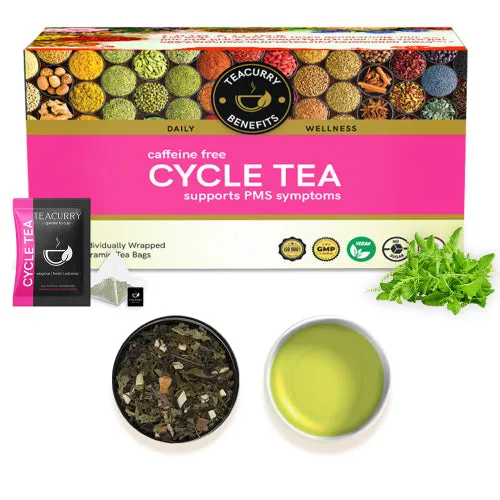 Period Tea - Cycle Tea with Diet Chart to help with PMS, Delayed Periods, Cramps, Less Flow