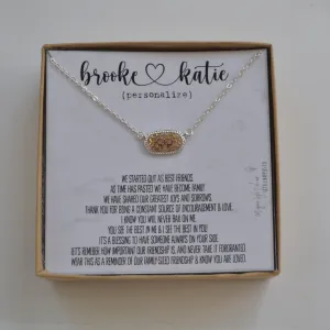 Personalized friend gifts, Sentimental gifts for best friends, Keepsake gifts, Filigree necklace, Birthday gift ideas for best friend female