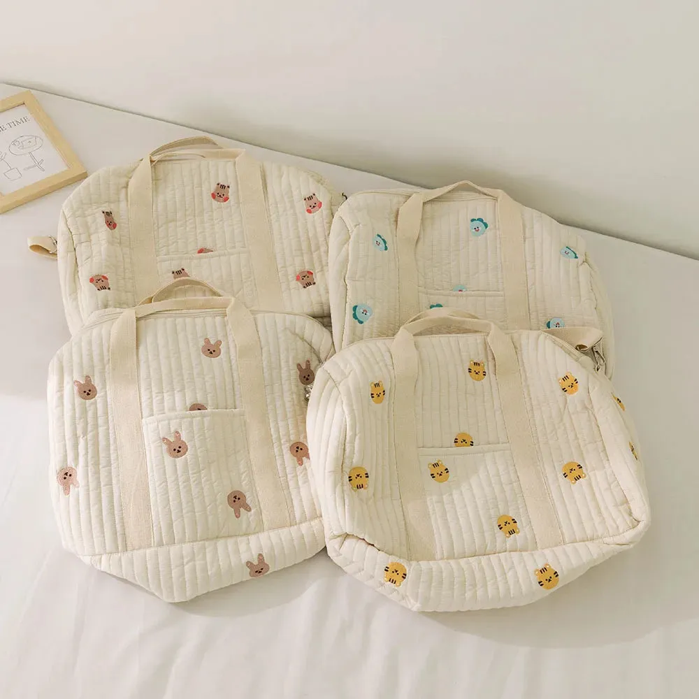 Personalized Large Baby Hospital Bag, Baby Diaper Bag, Mommy Bag Quilted Bag Big Nappy Bag Labour Luggage Bag Travel Tote Gift for Mom