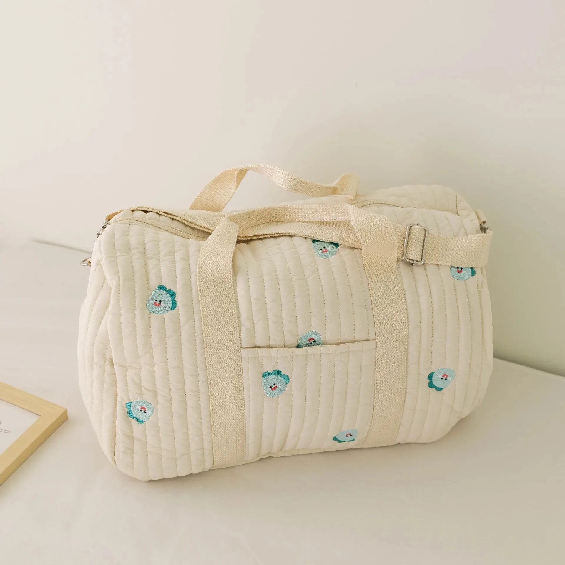 Personalized Large Baby Hospital Bag, Baby Diaper Bag, Mommy Bag Quilted Bag Big Nappy Bag Labour Luggage Bag Travel Tote Gift for Mom