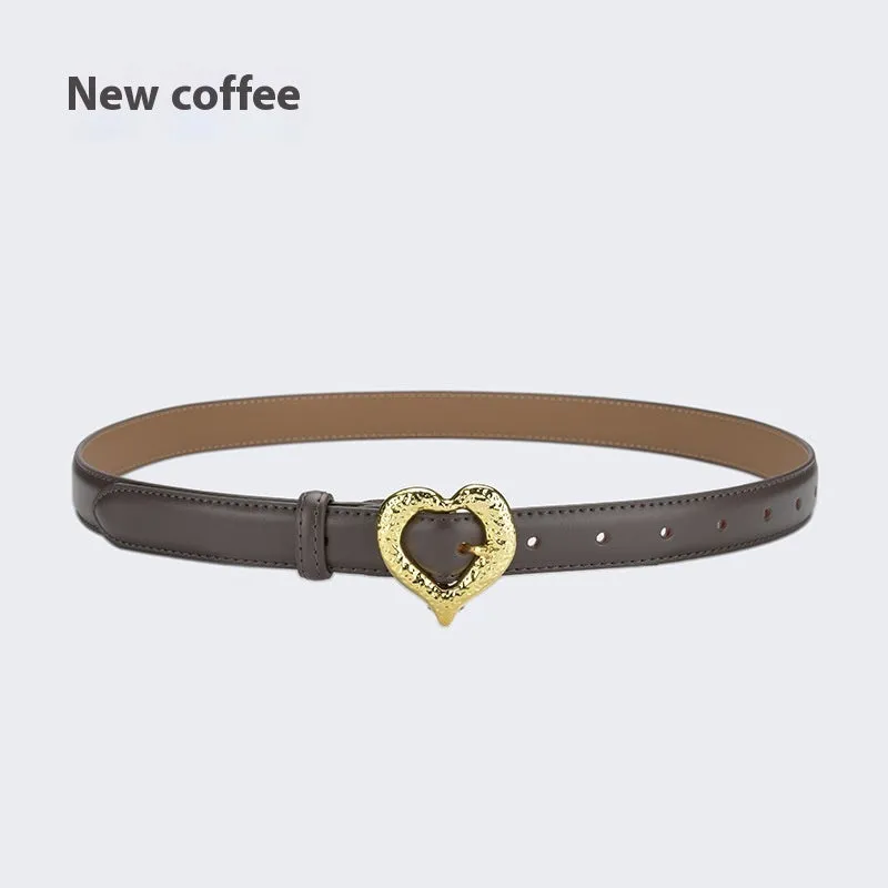 Personalized Love Leather Belt Female Fashion Belt Decoration