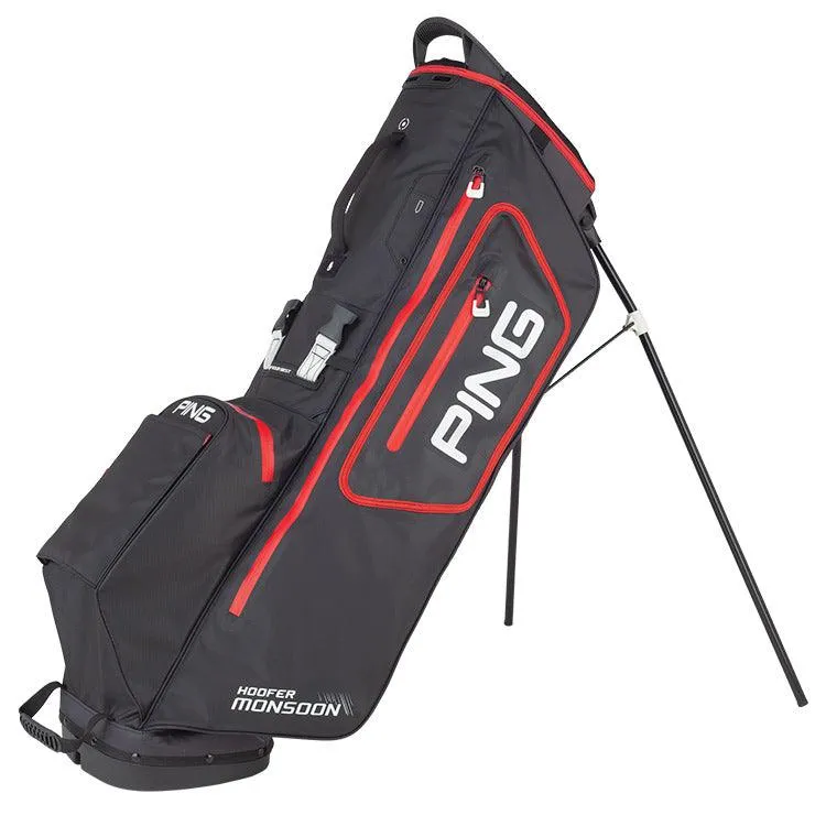 Ping Hoofer Monsoon Carry Bag Black/Scarlet/White (Double Strap)