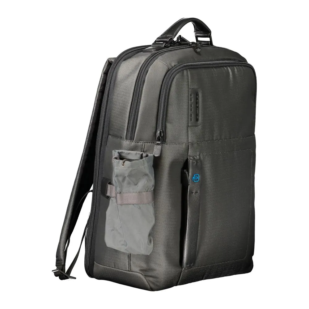Piquadro Gray Polyester Mens Backpack