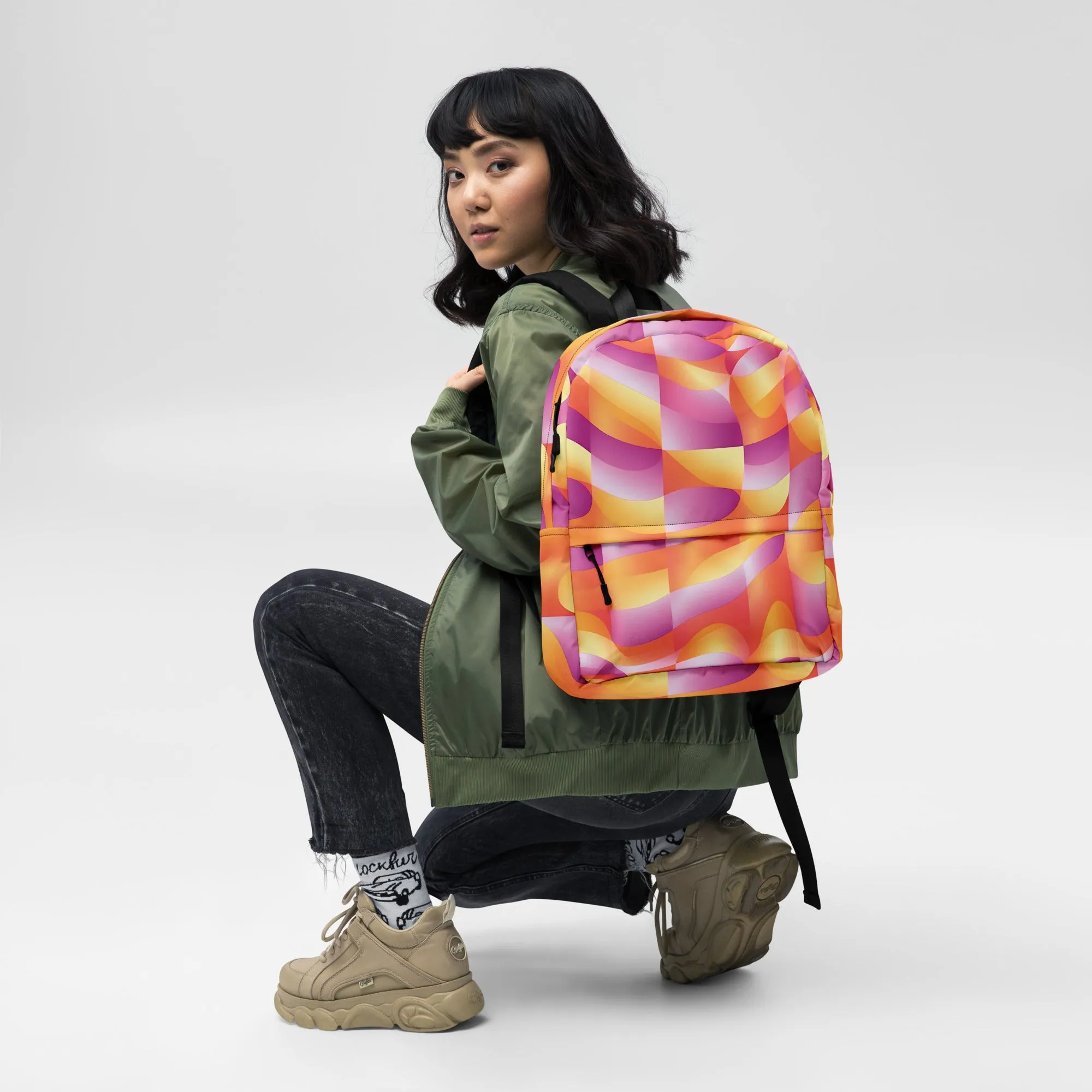 Playful Abstract EDM Festival Backpack