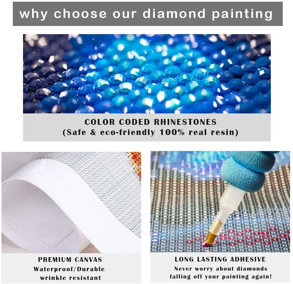 Polar Bear Cubs in Snow | Partial Drill Round Diamond 8"x10" | DIY 5D Diamond Art Full Drill Embroidery Painting Kit | Home Wall Art Décor