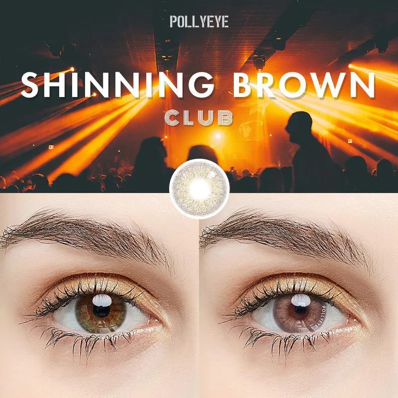 Pollyeye Club Shining Brown Colored Contact Lenses