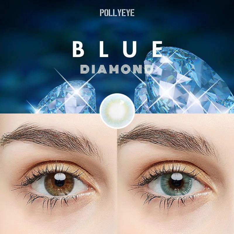 Pollyeye Diamond Blue Colored Contact Lenses