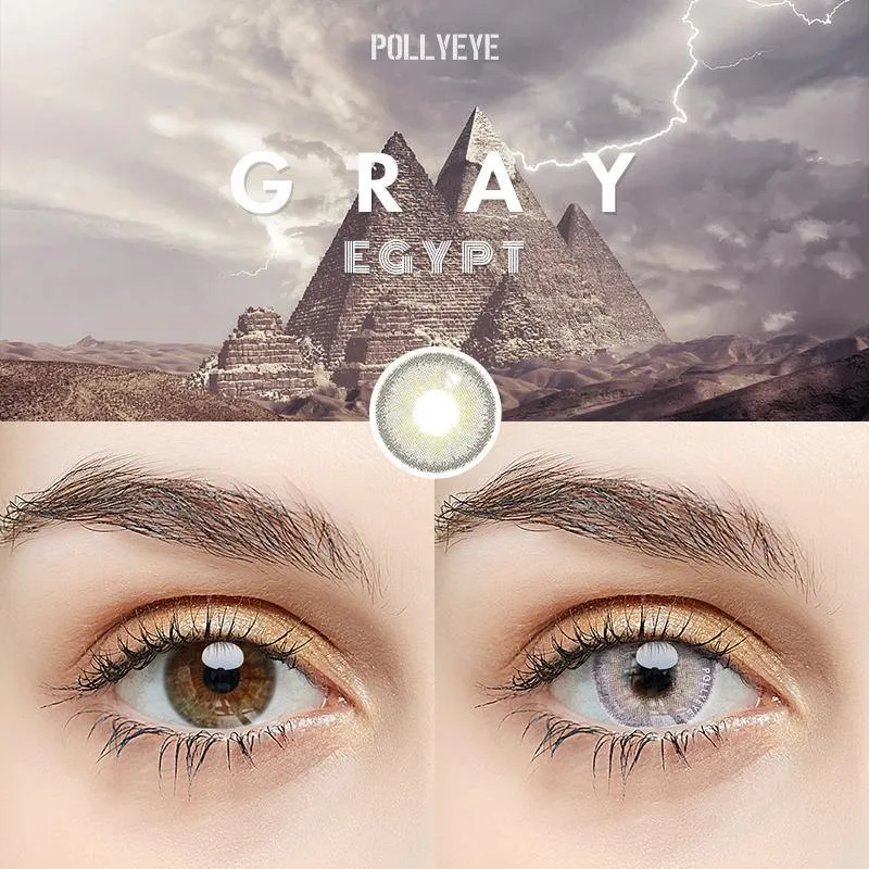 Pollyeye Egypt Grey Colored Contact Lenses
