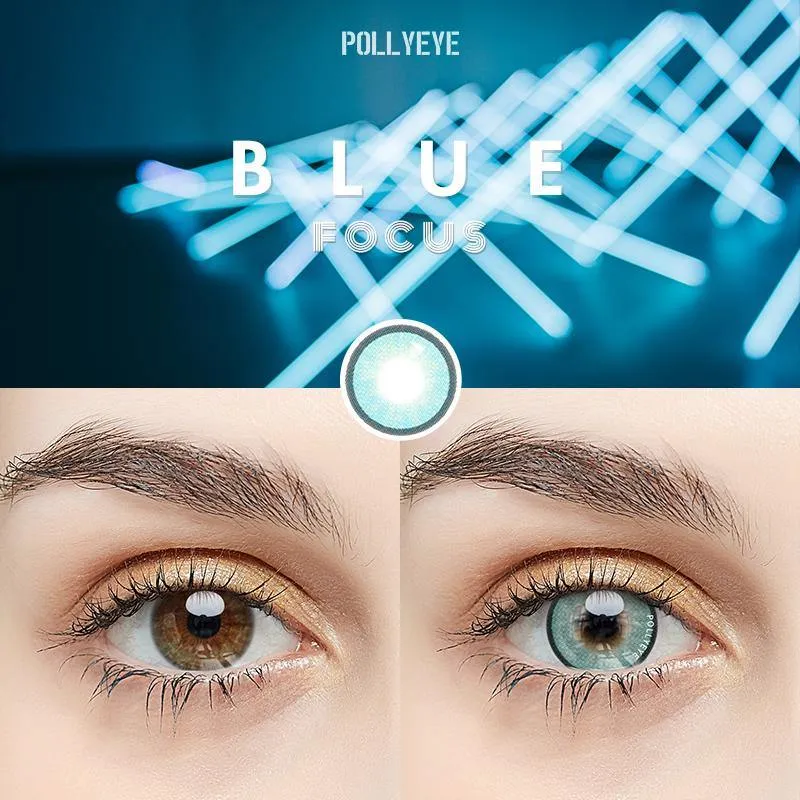 Pollyeye Focus Blue Colored Contact Lenses