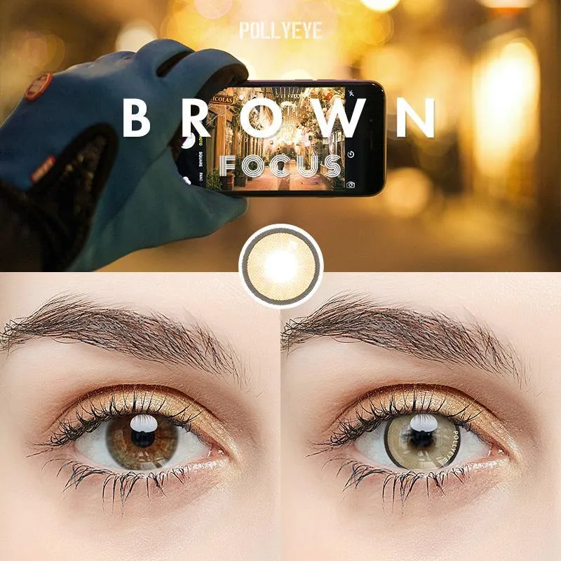 Pollyeye Focus Brown Colored Contact Lenses