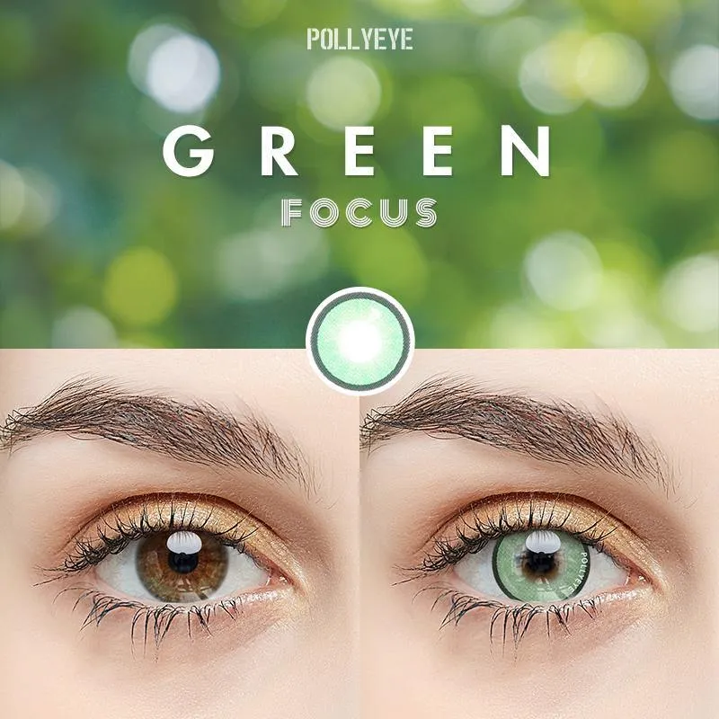 Pollyeye Focus Green Colored Contact Lenses