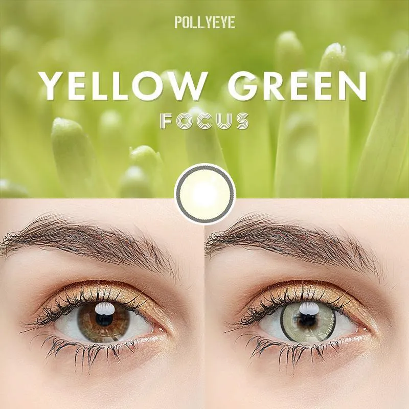 Pollyeye Focus Yellow Green Colored Contact Lenses