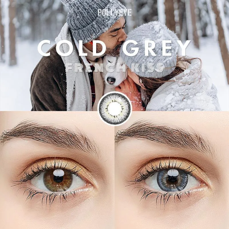 Pollyeye French Kiss Cold Grey Contact Lenses