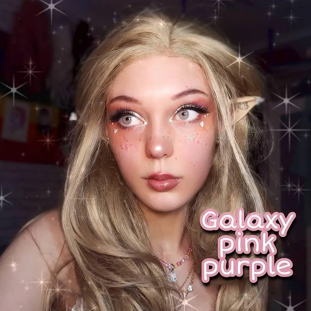 Pollyeye Galaxy Pink Purple Colored Contact Lenses