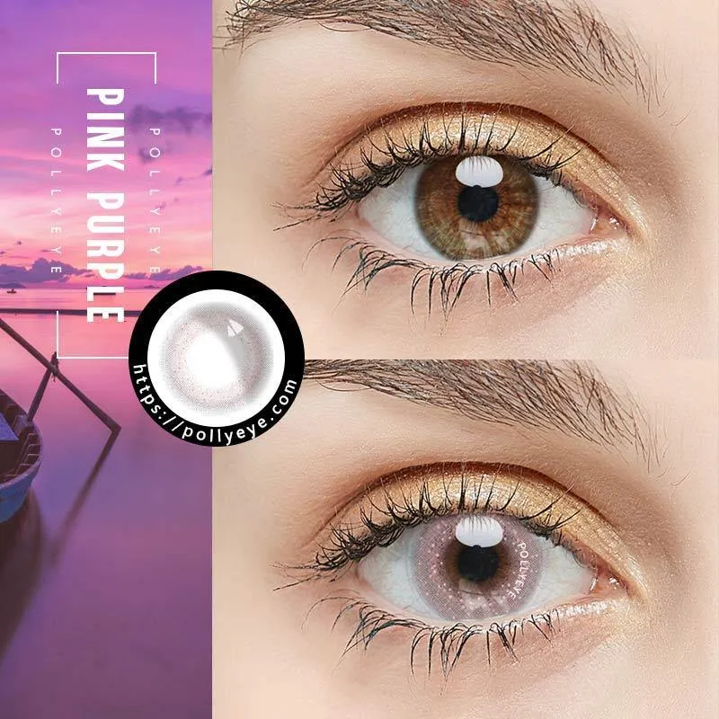 Pollyeye Galaxy Pink Purple Colored Contact Lenses