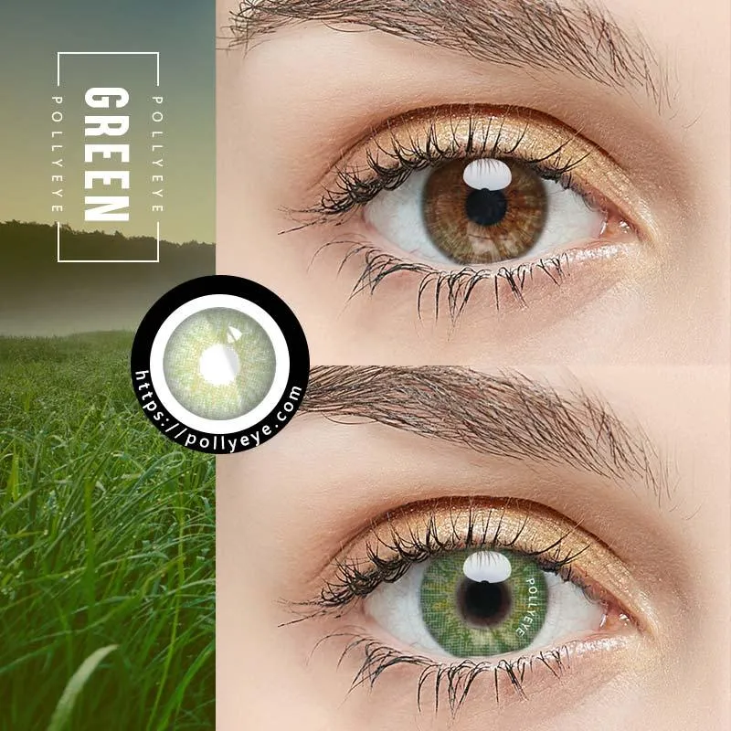 Pollyeye HD Shallow Green Colored Contact Lenses