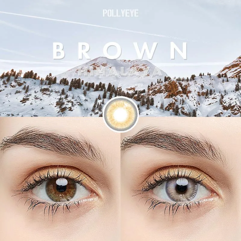 Pollyeye Himalaya Brown Colored Contact Lenses