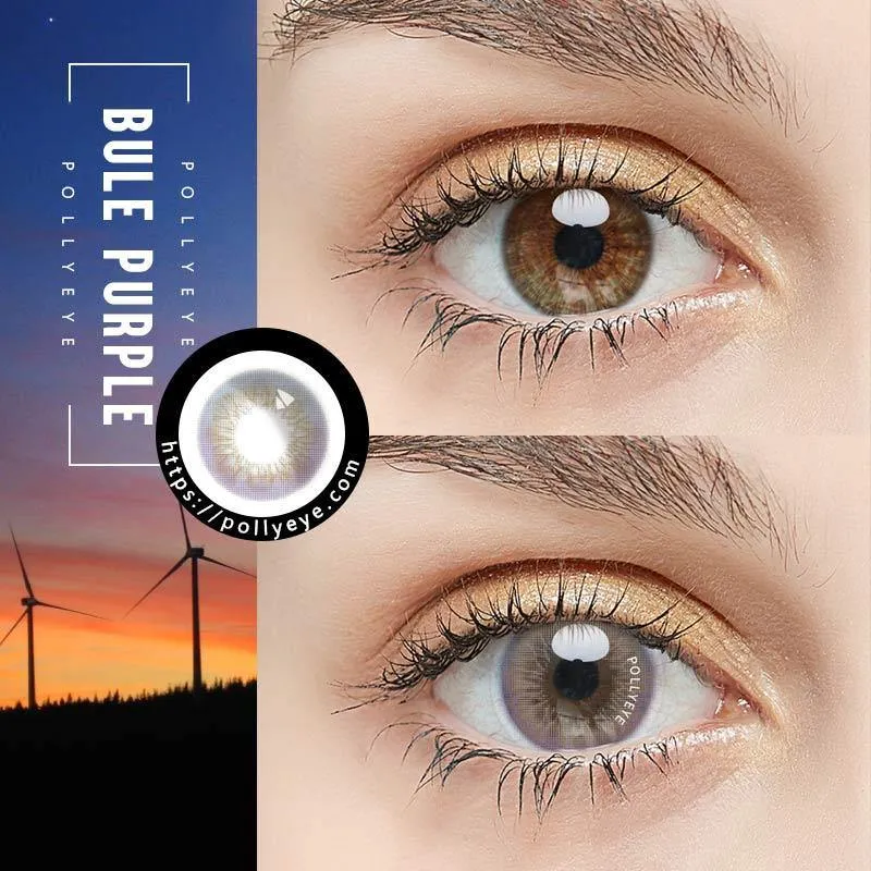 Pollyeye Iris Blue Purple Colored Contact Lenses