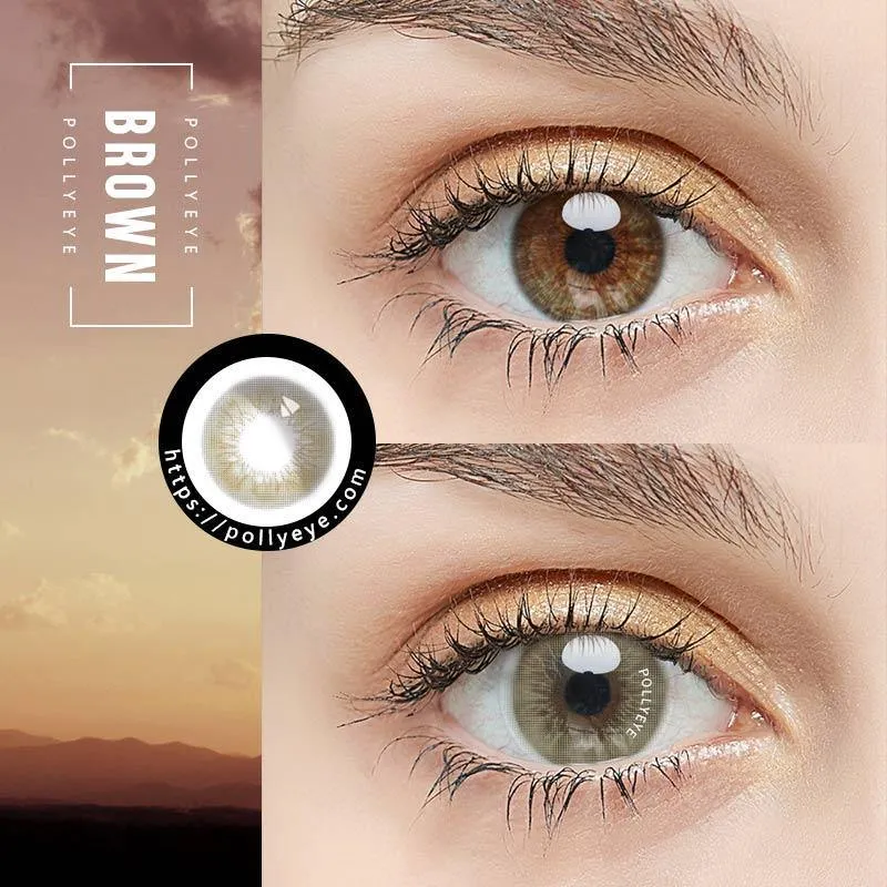 Pollyeye Iris Brown Colored Contact Lenses