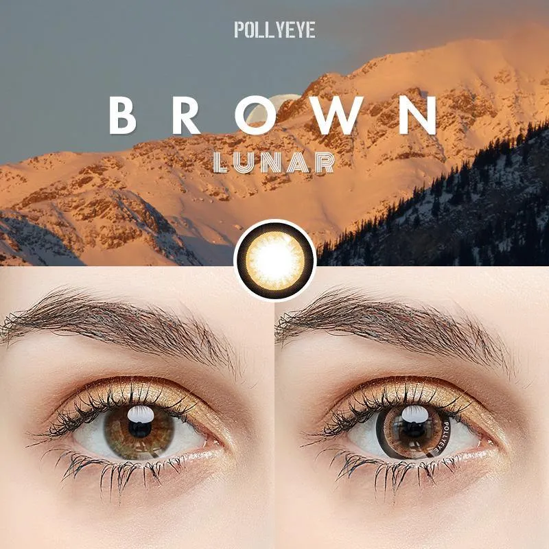 Pollyeye Lunar brown Colored Contact Lenses