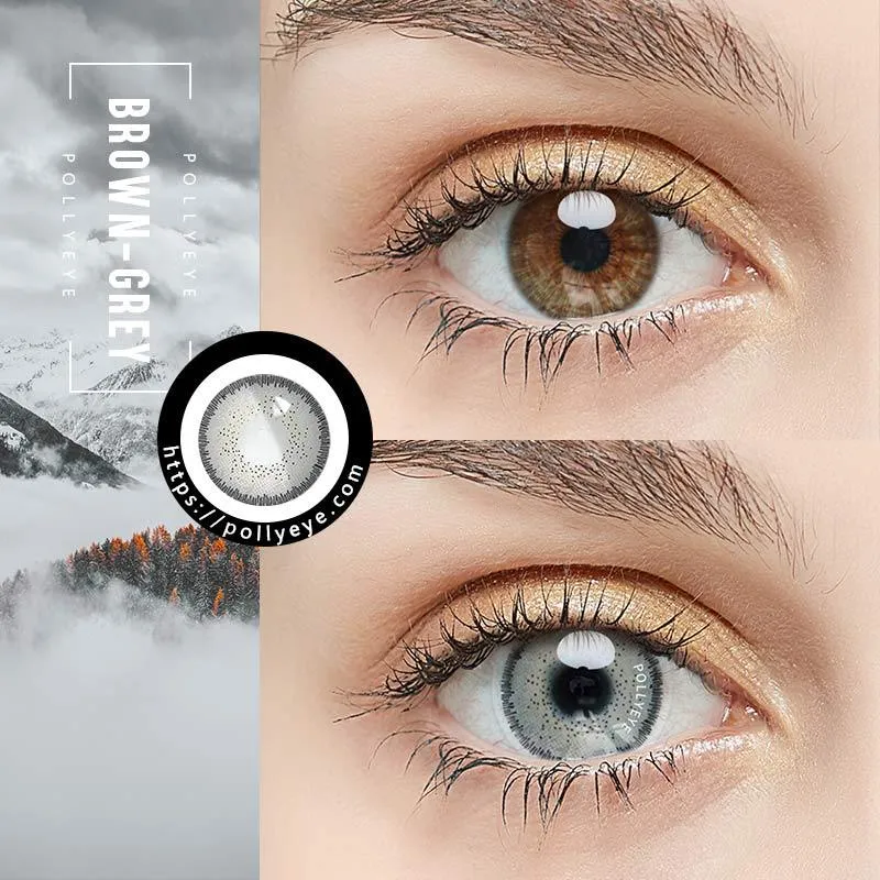 Pollyeye Magic Brown-Grey Colored Contact Lenses