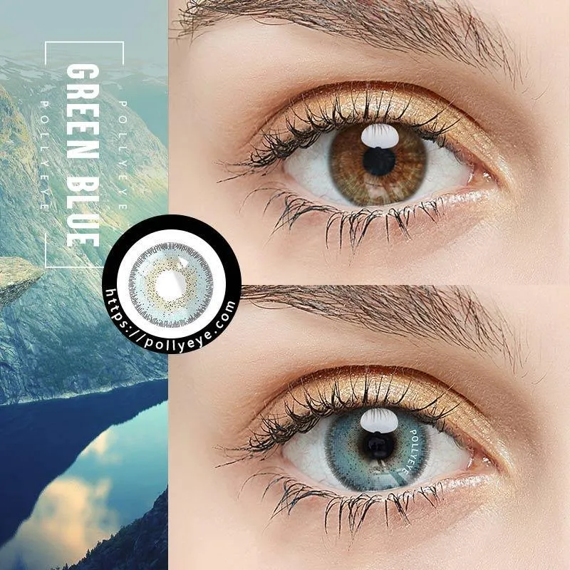 Pollyeye Magic Green Blue Colored Contact Lenses