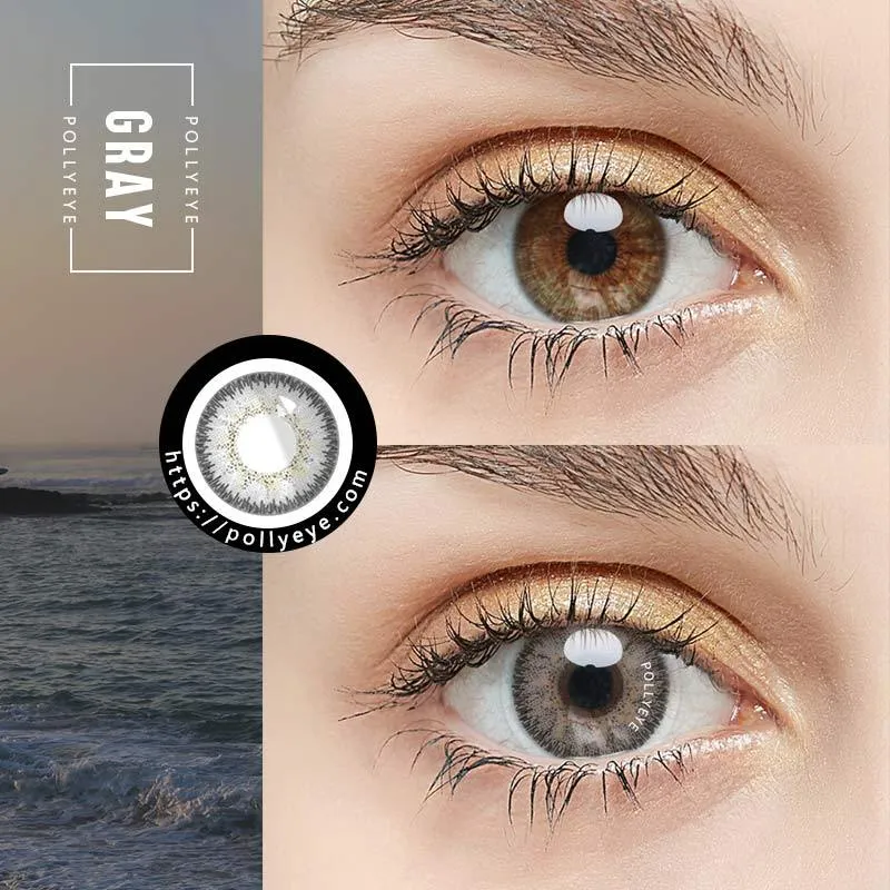 Pollyeye Marble Grey Colored Contact Lenses
